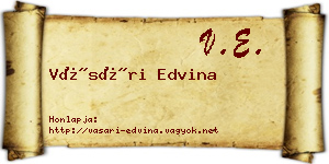 Vásári Edvina névjegykártya